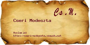 Cseri Modeszta névjegykártya
